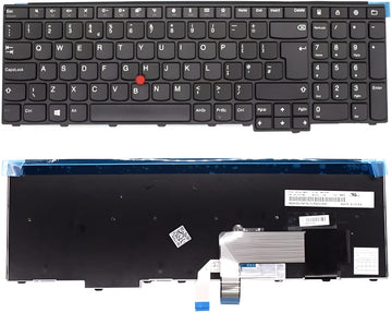 Techie Laptop Keyboard for Lenovo ThinkPad Edge E531, E540, L540, T540P, T560 Series with Frame &amp; Mouse