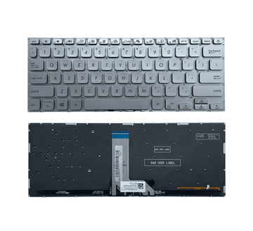 Techie Laptop Keyboard For Asus VivoBook X409, X412 Series Silver
