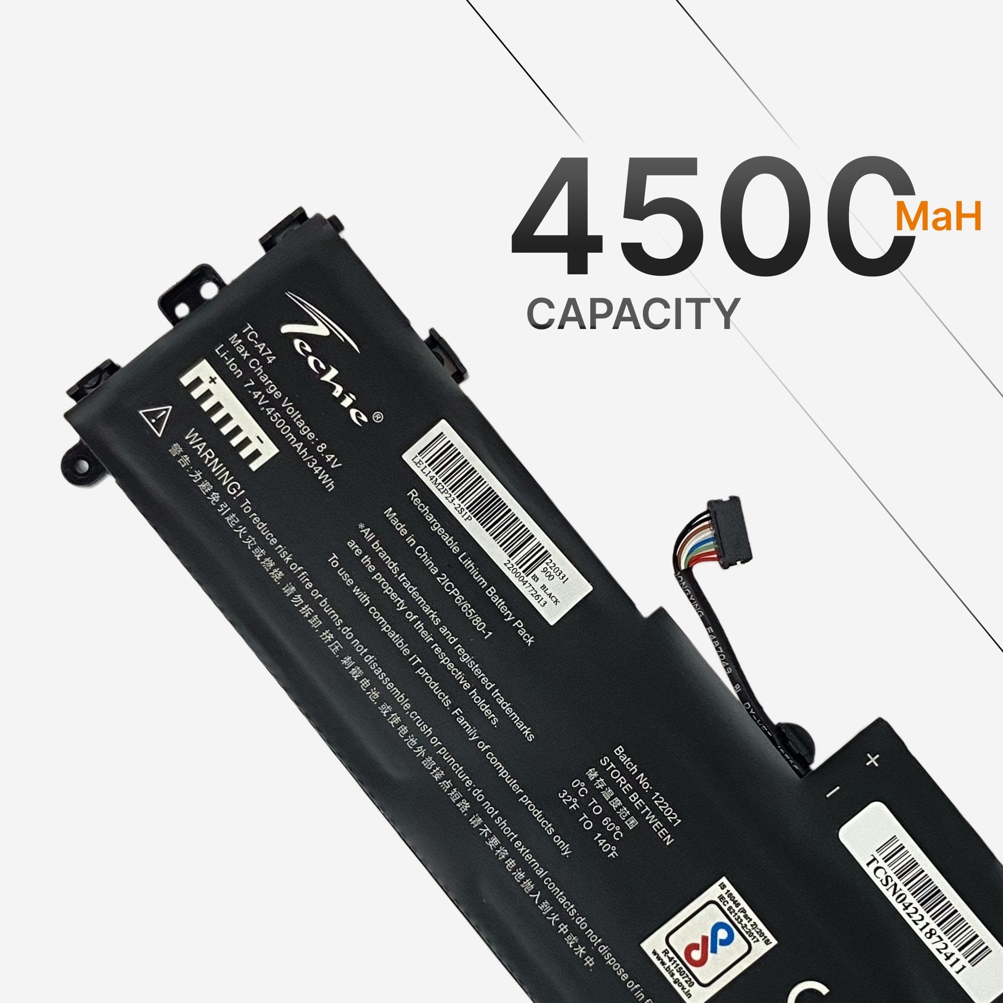 Techie Compatible Battery for Lenovo L14M2P23 - E31-70 Laptop (4500mAh, 2-Cell)