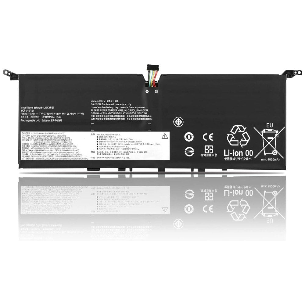 Techie Battery for Lenovo L17C4PE1 - Lenovo YOGA S730-13IWL-81J00029GE, GGE, WGE, QGE Laptops (2600mAh, 4-Cell)