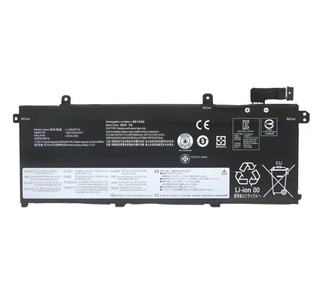 Techie Battery for LENOVO T490/L18M3P73, ThinkPad T14 GEN 2, ThinkPad P14S GEN 2, ThinkPad T495 Laptops (4350mAh, 3-Cell)