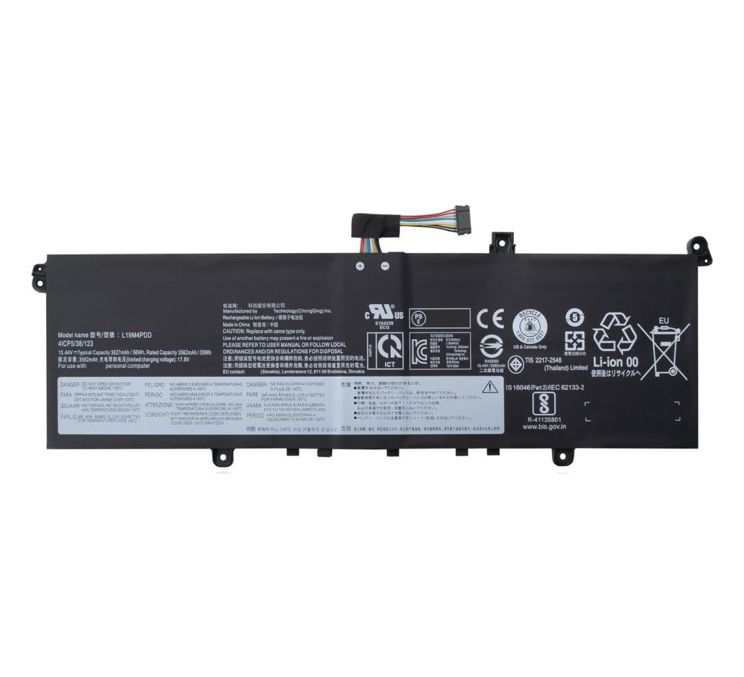Techie Battery for Lenovo L19M4PDD, ThinkBook 13S G2, 13S G3, 14S G2 Series Laptops (3200mAh, 4-Cell)