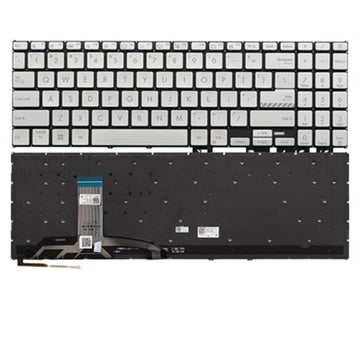 Techie Laptop Keyboard for ASUS VivoBook 15 X1502VA, X1502ZA, A1502, D1502, F1502ZA, F1502VA With Backlight Silver