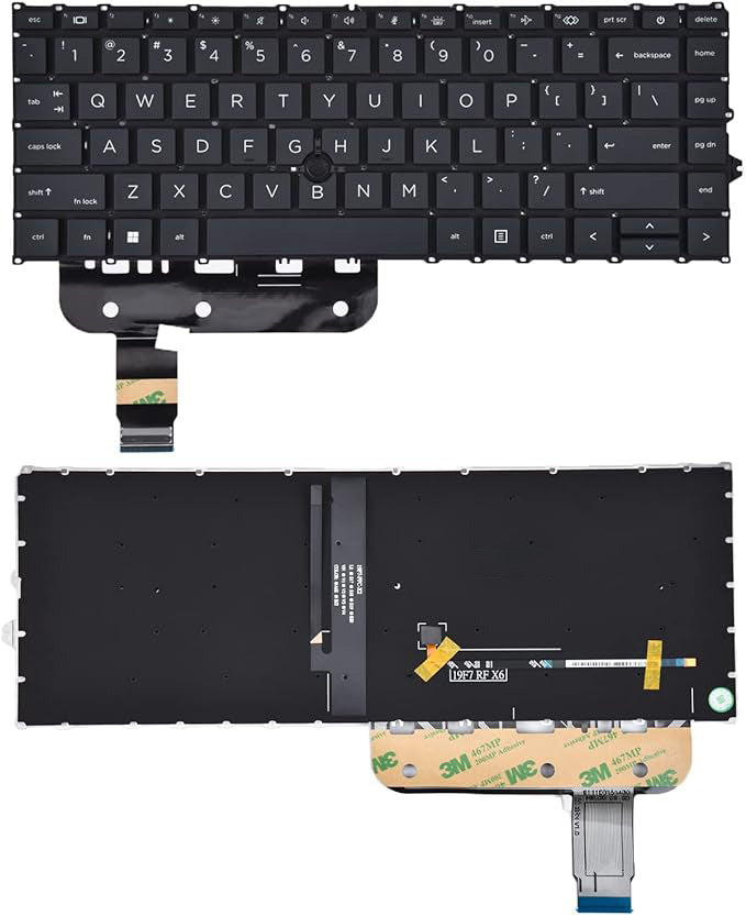 Techie Laptop Keyboard for HP EliteBook 840/845/745 G7/G8 &amp; ZBook Firefly 14 G7 Series with Backlight and Mouse