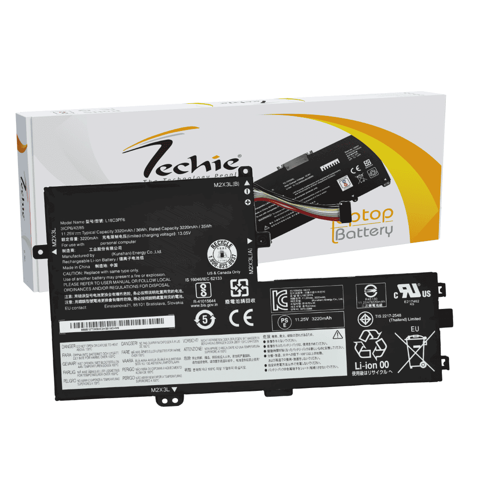 Techie Compatible Battery for Lenovo L18C3PF7 - L18M3PF6, L18L3PF2, Lenovo Xiaoxin 14, 15, C340-15 S340-14 S340-15 (4500mAh, 3-cell)