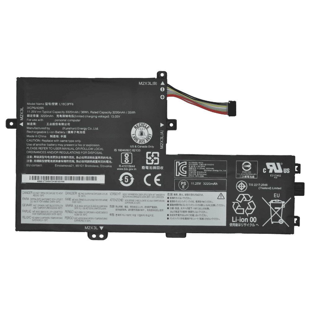 Techie Compatible Battery for Lenovo L18C3PF7 - L18M3PF6, L18L3PF2, Lenovo Xiaoxin 14, 15, C340-15 S340-14 S340-15 (4500mAh, 3-cell)