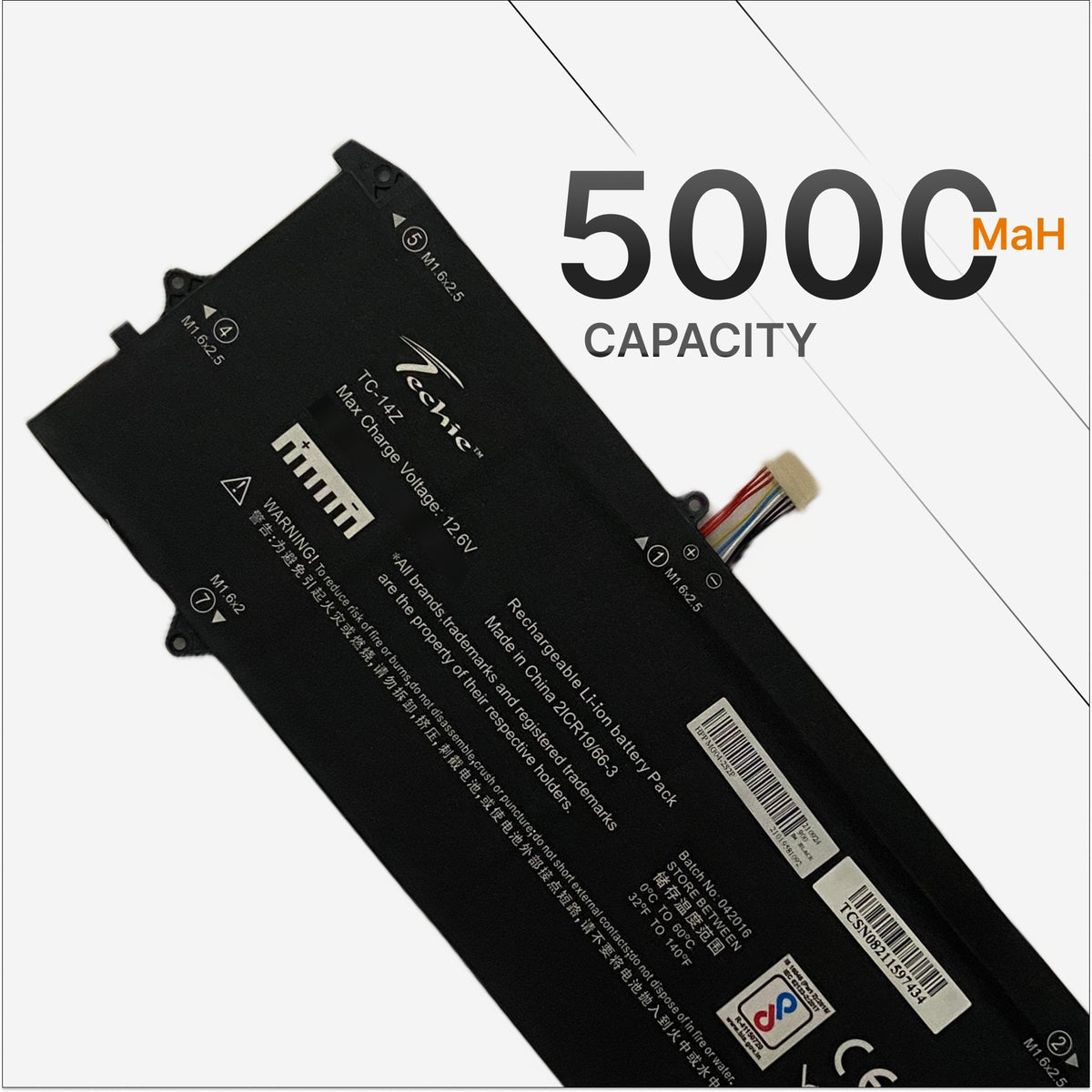 Techie Compatible Battery for HP MG04XL - Elite X2 1012 G1 Tablet Laptops (5000mAh, 4-Cell)