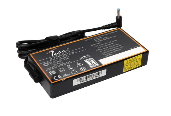 Techie 120W Laptop Charger for HP 15-BC,15-CS, Envy 14, Envy 15, Envy 17, Envy x360 Series (18.5V, 6.5A) 4.5*3.0MM