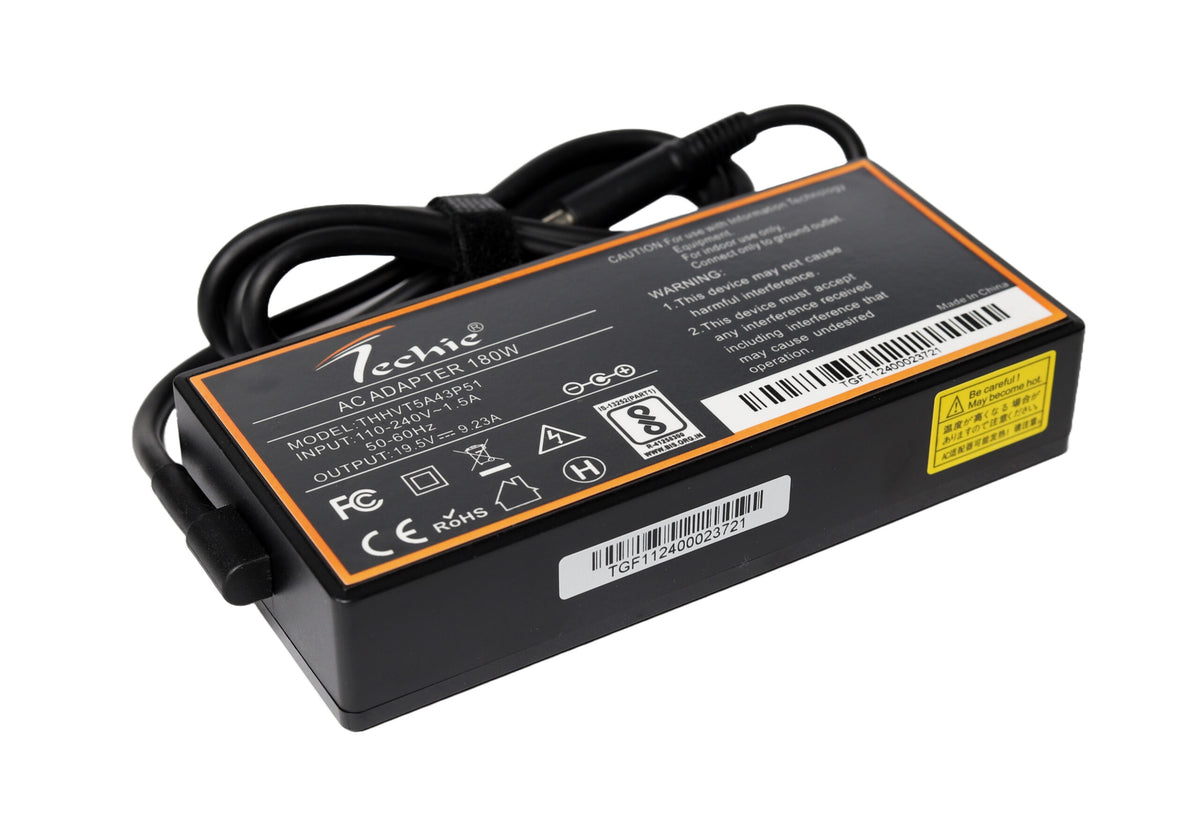 Techie 180W Laptop Charger for MSI Alpha 15 A3DD, GL73, GP65 Leopard, Workstation WE63 (19.5V, 9.23A) 7.4*5.0MM