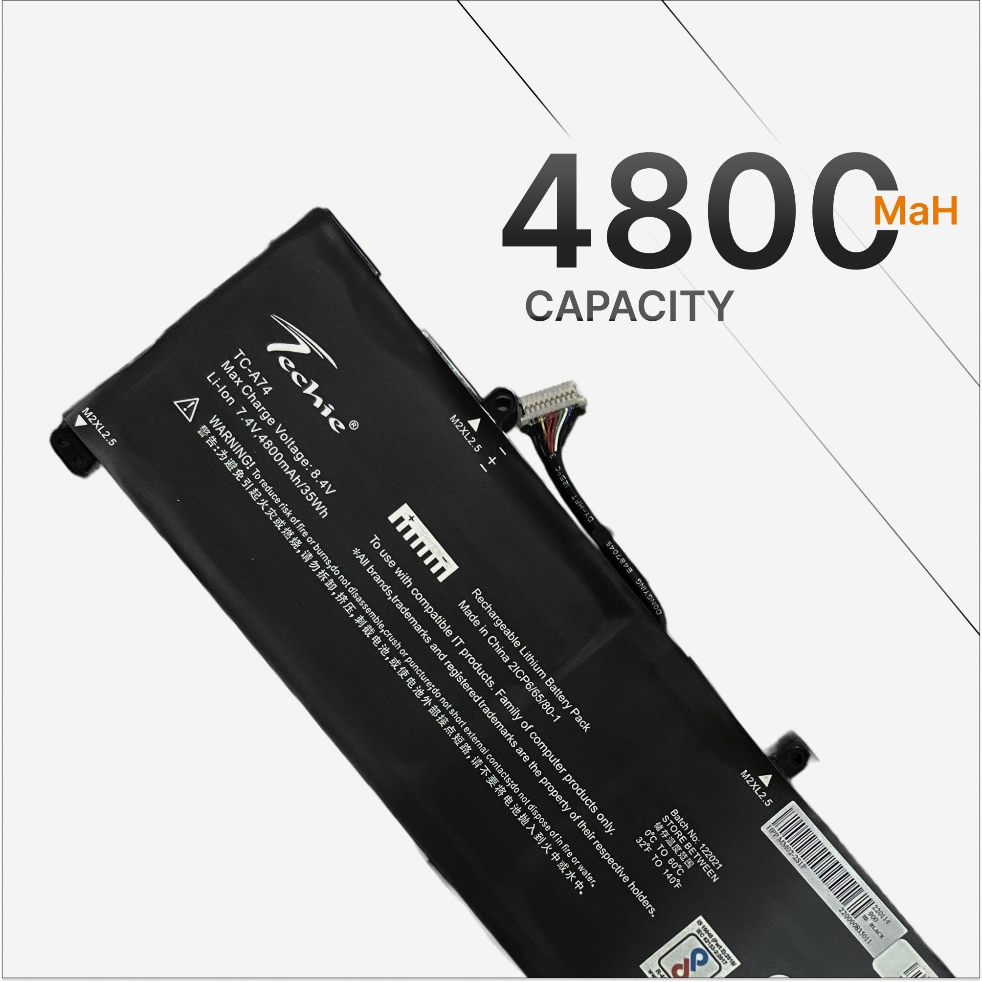 Techie Compatible Battery for HP MM02XL - 13-AN0000TU, 13-AN0001TU Laptops (4800mAh, 2-Cell)