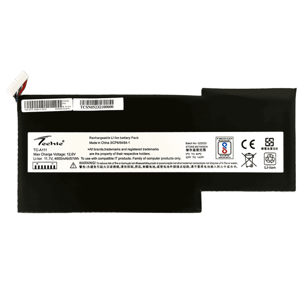 Techie Compatible Battery for MSI BTY-M6K - MS-17B4, MS-16K3 Laptops (4300mAh, 3-Cell)