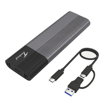 Techie M.2 NVMe + NGFF SATA SSD Enclosure – USB 3.2 Gen 2 / 10 Gbps, Aluminium with Heat Sink