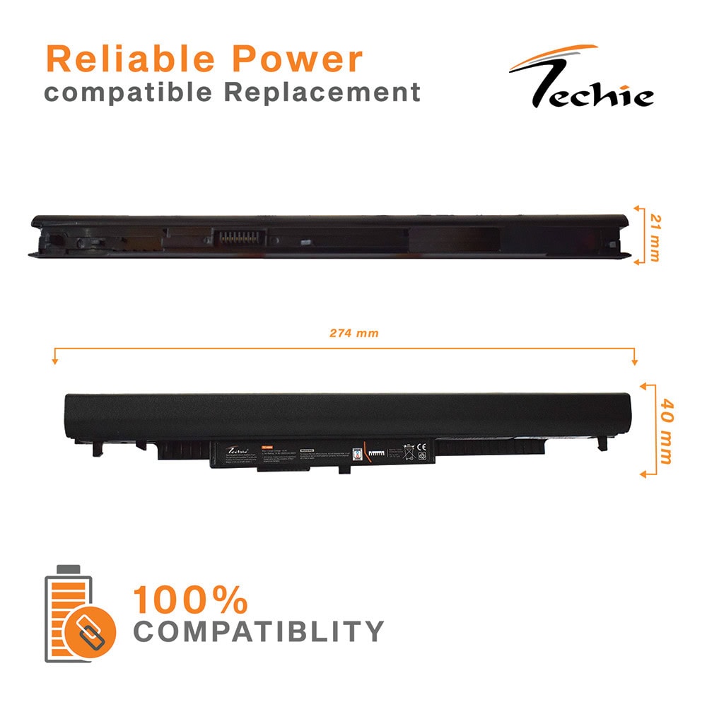 Techie Pro Series Laptop Battery for HP HS04 – 4-Cell, 2600 mAh, Long Backup