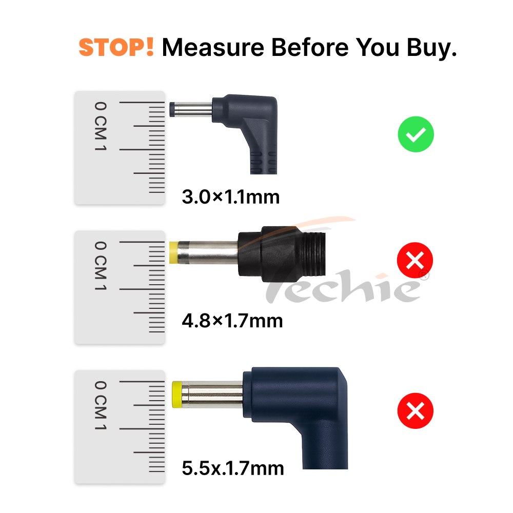 Techie 45W Laptop Charger for Acer Aspire 3 A314, A315, Aspire 5 A514, A A315, Extensa 15 EX215, Travelmate P2, X514 Series (19V, 2.37A) 3.0x1.1MM Pin