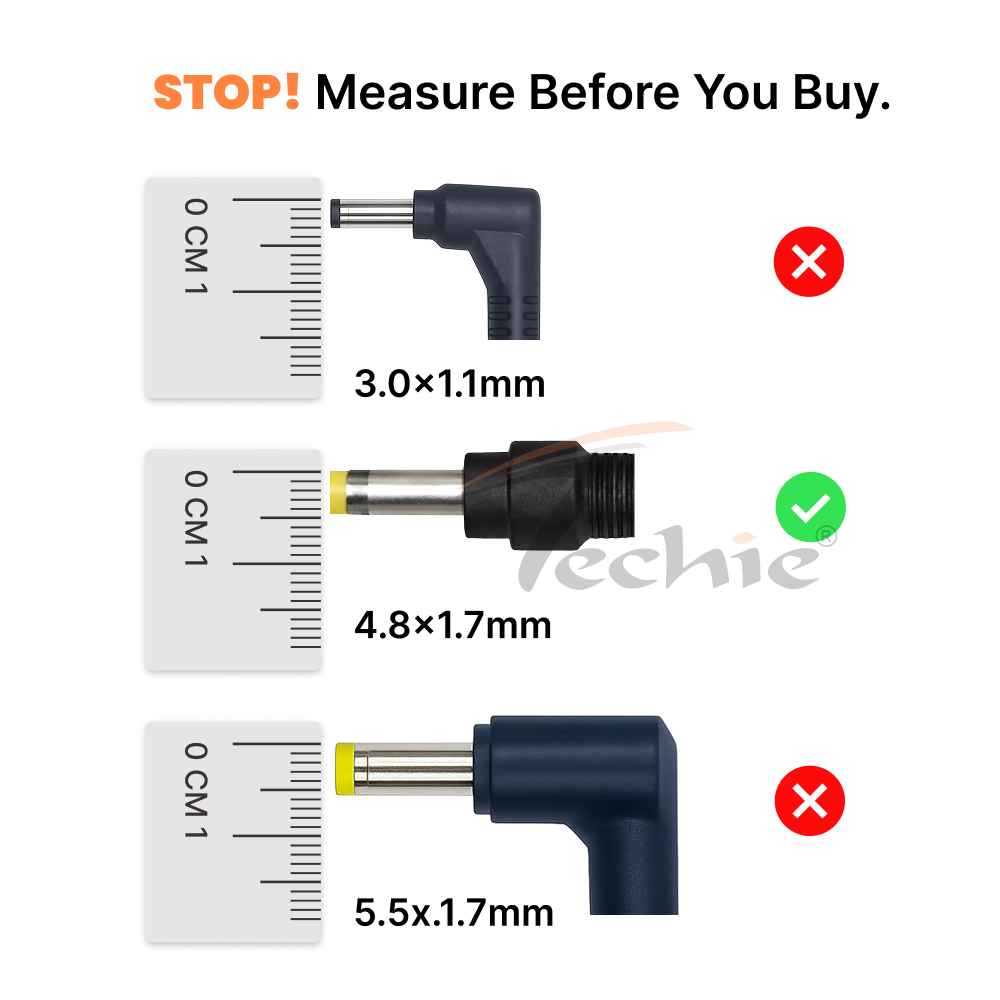 Techie 45W Laptop Charger for Acer Aspire Lite 15 AL15-51M, AL15-51, AL15-52 Series (19V, 2.37A) 4.8*1.7MM Pin