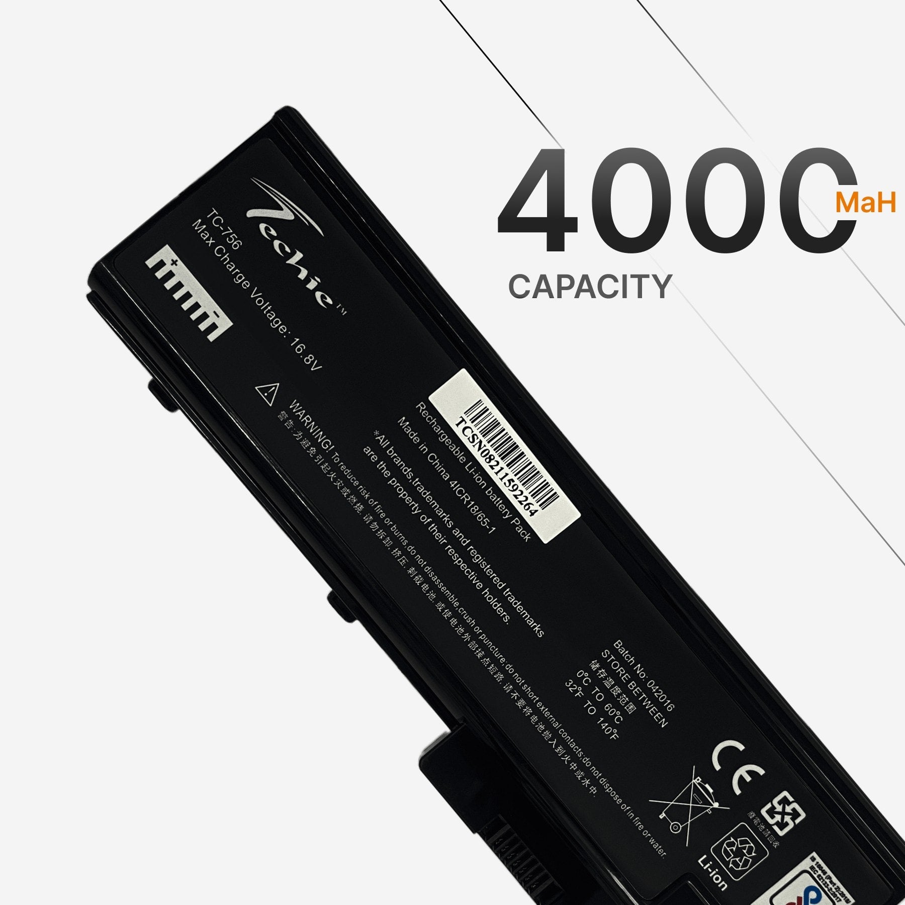 Techie Compatible Battery for Acer QC218 - TravelMate 2310 Series Laptop (4000mAh, 8-Cell)