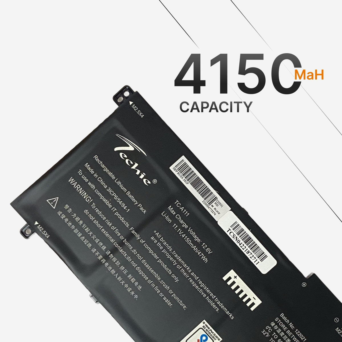 Techie Compatible Battery for HP RU03 - ProBook x360 11 G3/G4/G5 Series Laptops (4150mAh, 3-Cell)