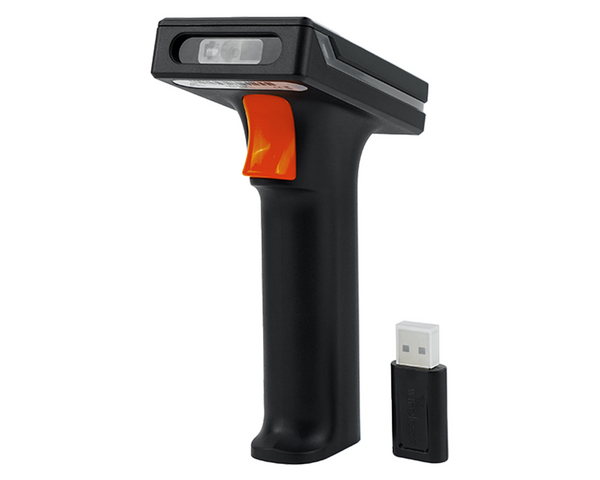 Techie Wireless 2D Barcode Scanner with Screen Display Bluetooth USB Receiver for QR PDF417 Paper Digital Screen