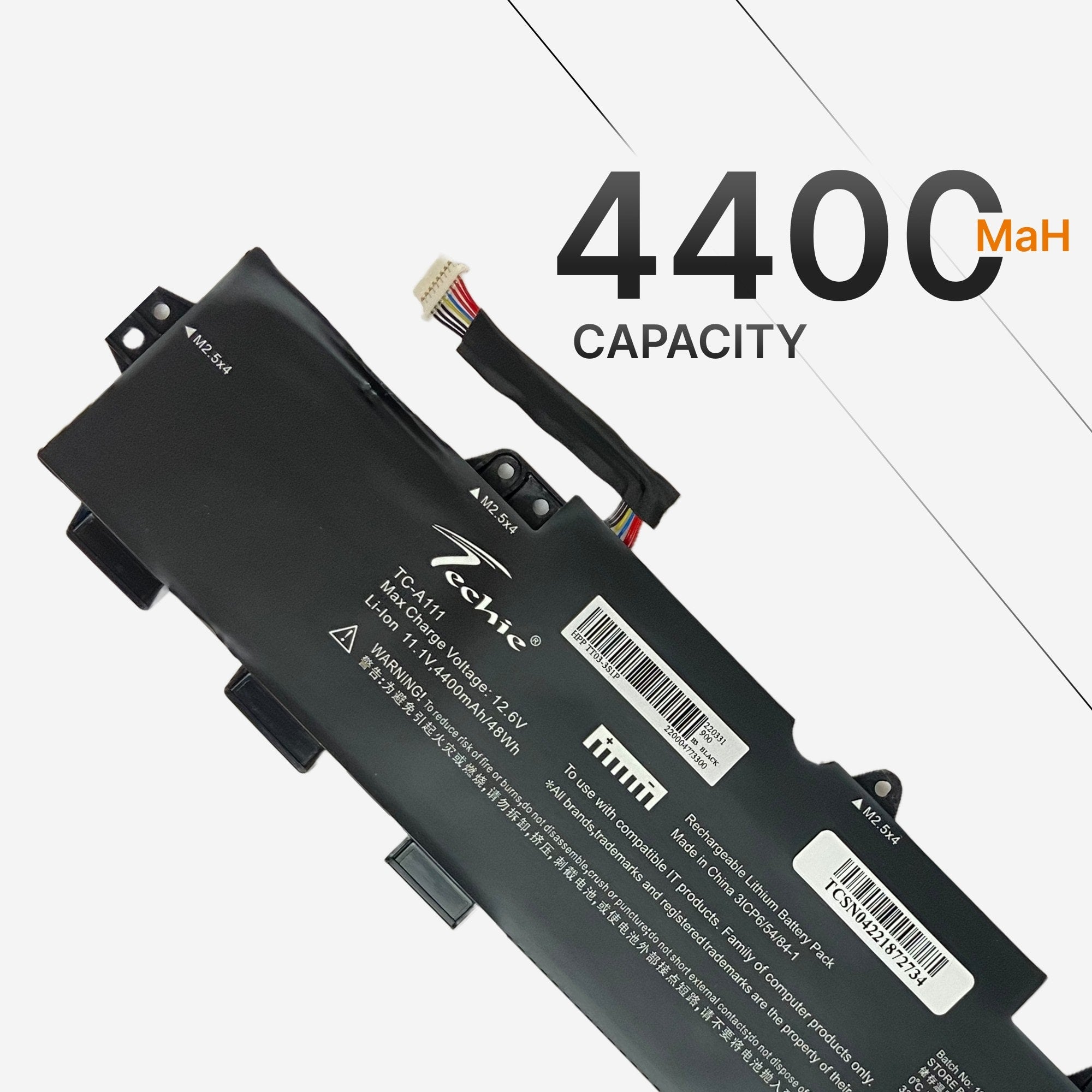 Techie Compatible Battery for HP TT03XL - HSTNN-LB8H, HSTNN-DB8K Laptops (4400mAh, 3-Cell)