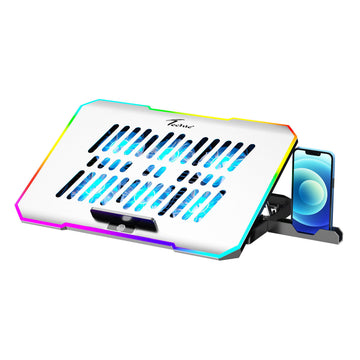 Techie Aerocool 6 Fan Laptop Cooling Pad With Touch Control RGB Lights.