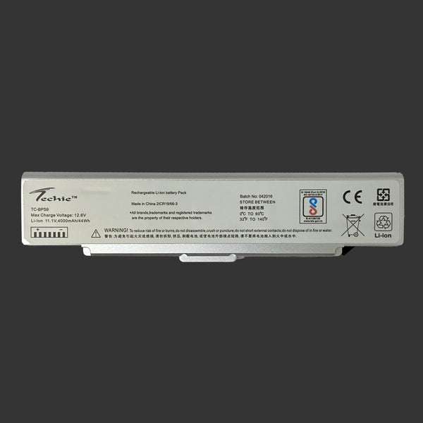 Techie Compatible Battery for SONY BPS9S - VGP-BPS9/S, VGP-BPL9, VGP-BPS9A/B, VGP-BPS10 Laptops (Silver) (4000mAh, 6-Cell)