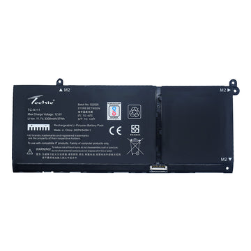 Techie Battery for Dell G91J0 – Dell Inspiron 14-5410, 15-3511, Latitude 3320, P112F001, Vostro 14-5410 Series Laptops (3300mAh, 3-Cell)