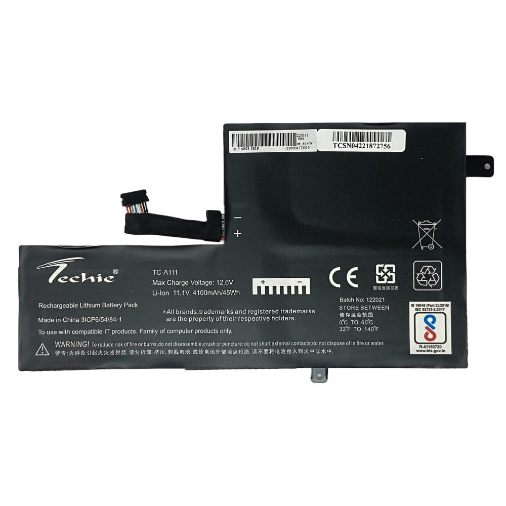 Techie Compatible Battery for HP AS03 - Chromebook 11 G5 Laptop (4100mAh, 3-Cell)
