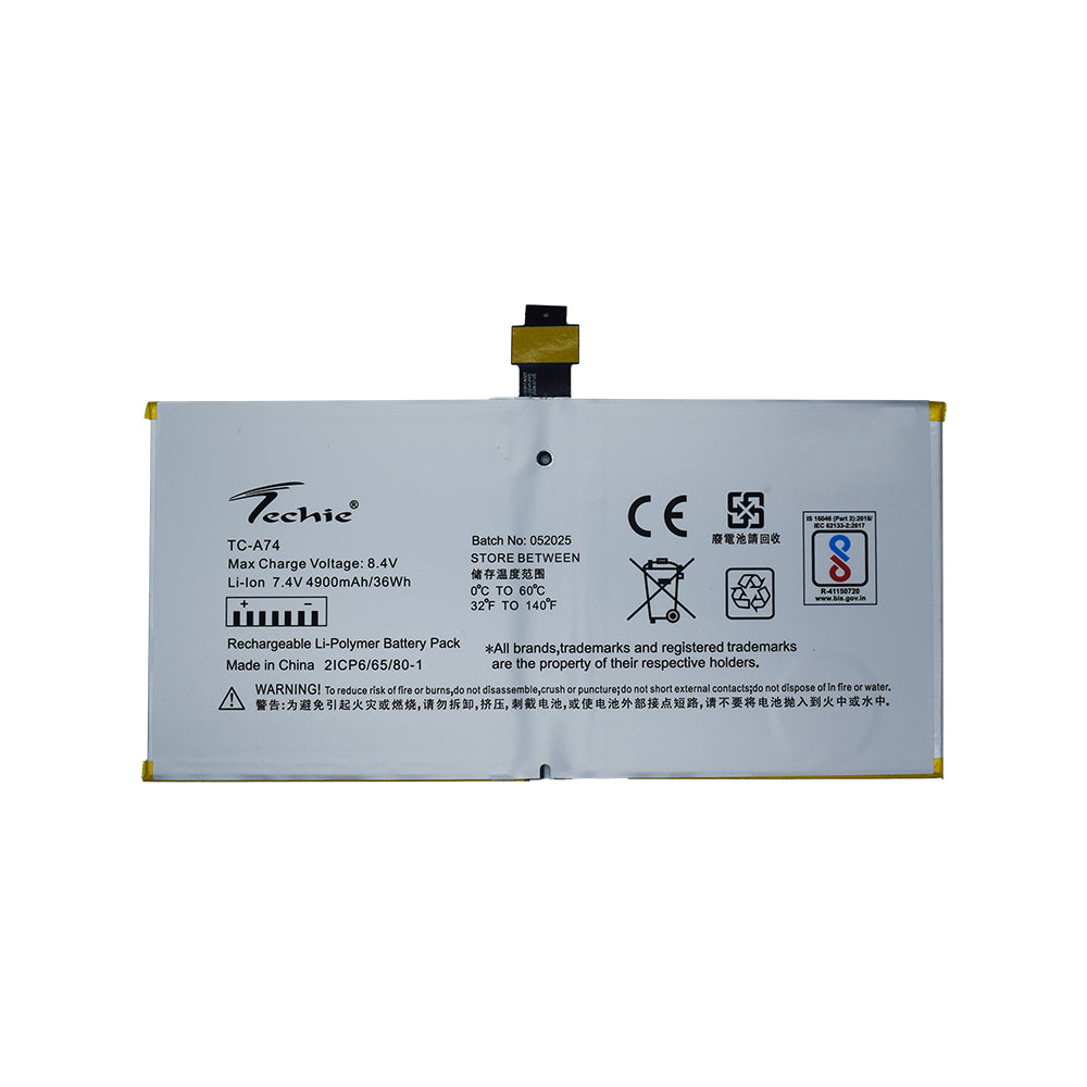 Techie Compatible Battery for Microsoft G3HTA027H– Surface Pro 4 1724 12.3 Inch Series Laptops (4900mAh, 2-Cell)