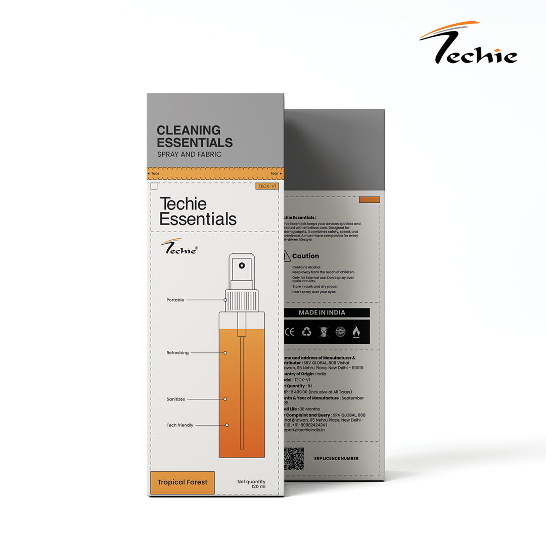 Techie Essential Cleaning Kit – For Screens & Gadgets