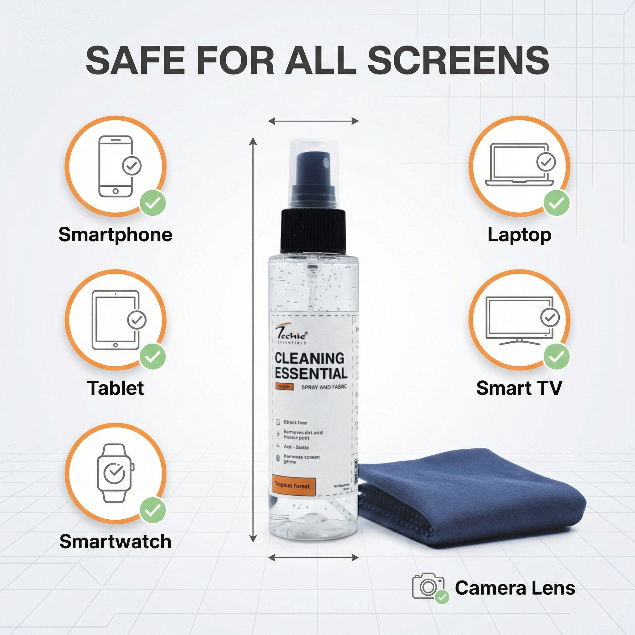 Techie Essential Cleaning Kit – For Screens & Gadgets