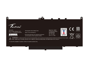 Techie Compatible Battery For Dell E7270 - J60J5, 0MC34Y, 1W2Y2, Latitude 12 E7470 Laptops (5800mAh, 4-Cell)