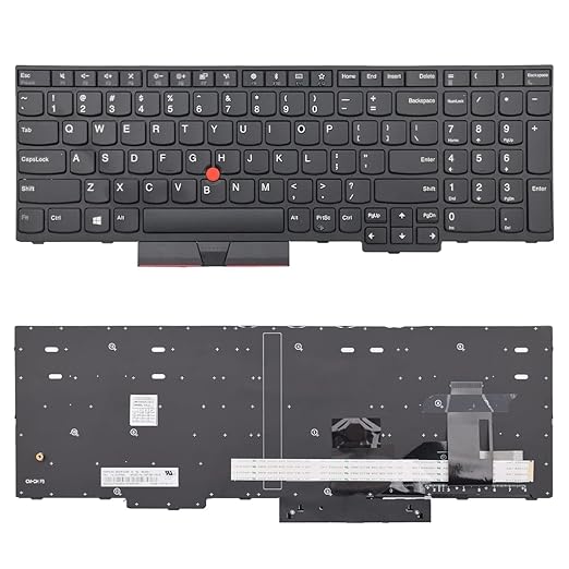 Techie Laptop Keyboard for Lenovo ThinkPad E580, E585, E590, L580, L590, T590 Series with Mouse