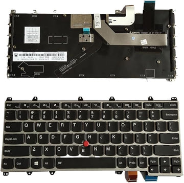 Techie Laptop Keyboard for Lenovo ThinkPad Yoga 260 20GT, Yoga 370, Yoga X380 Series with Frame, Mouse & Backlight