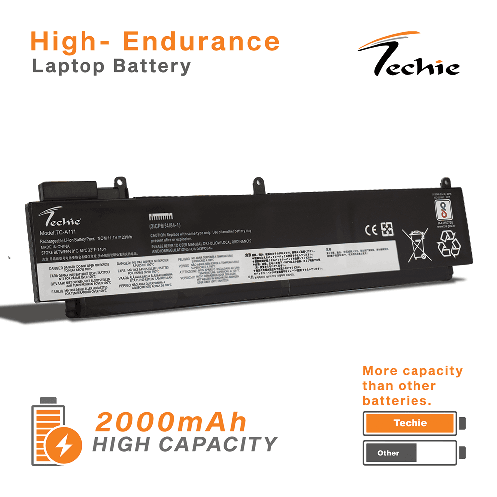 Techie Compatible Battery for Lenovo 00HW022-3S1P - Thinkpad T460s Laptops (2000mAh, 3-Cell)