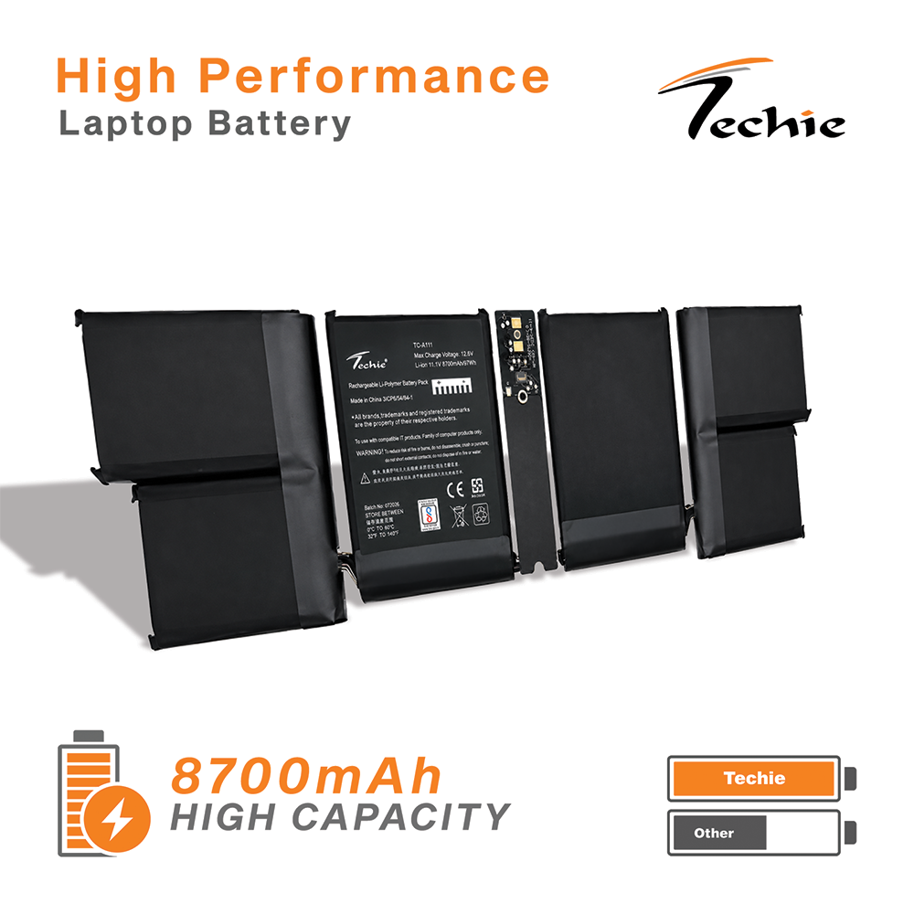 Techie Compatible Battery for Apple A2976 - MacBook Pro 16-inch M3/M4 PRO/MAX, A2991, A3403  Laptops (8700mAh, 6-Cell)