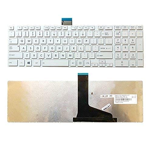 Techie Laptop Keyboard For Toshiba Satellite C850, 9Z.N7TSV.401, L850, S850, P875 Series Laptops (White)