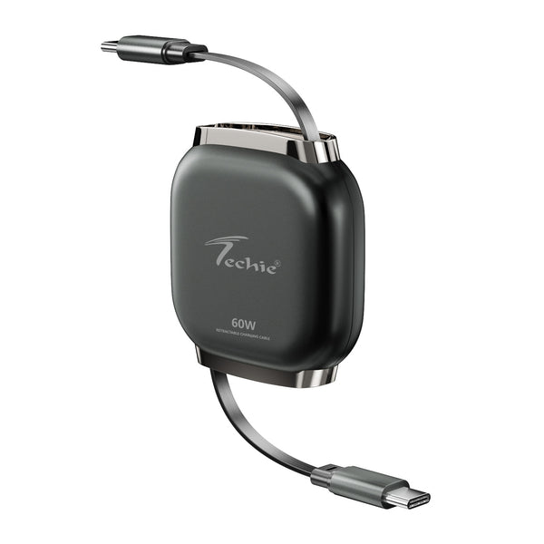 Techie 60W PD Type-C to C Retractable Charging Cable
