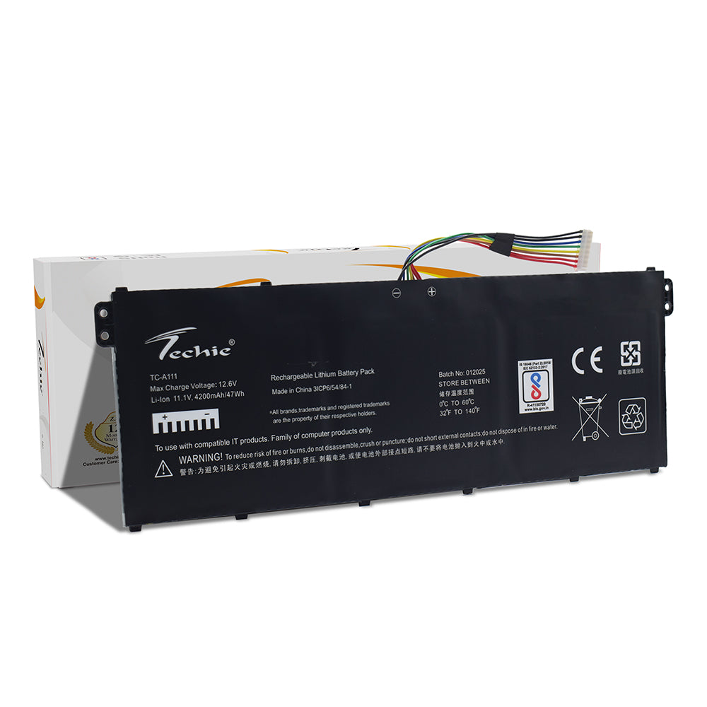 Techie Compatible Battery for Acer AP19B8M 3C – Chromebook CB317, Aspire 3 A315 & Chromebook CP514 Series Laptops (4200mAh, 3-Cell)