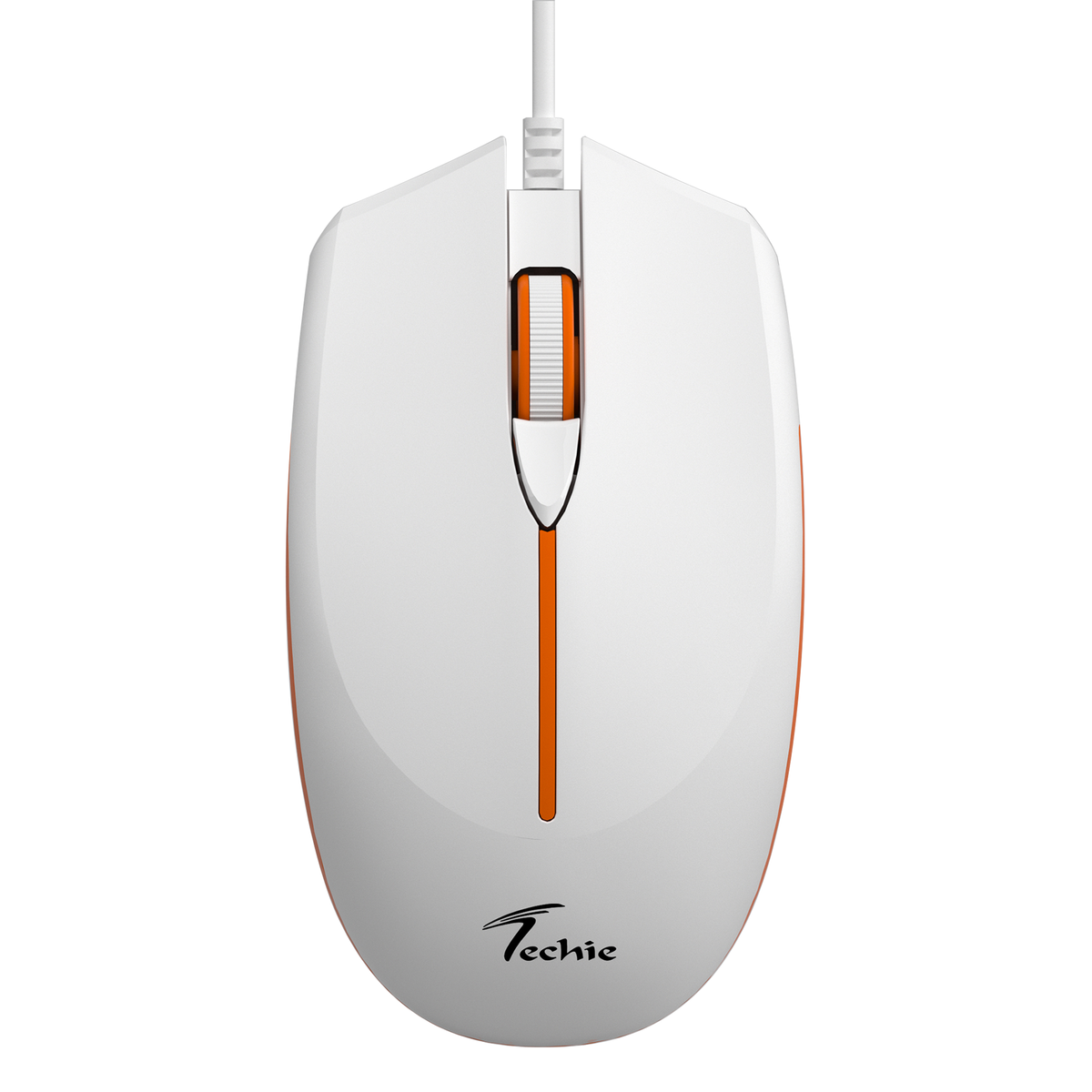 Techie Edge Wired Mouse White | 4D Ergonomic | Adjustable DPI 800–2400 | 1.5m Cable