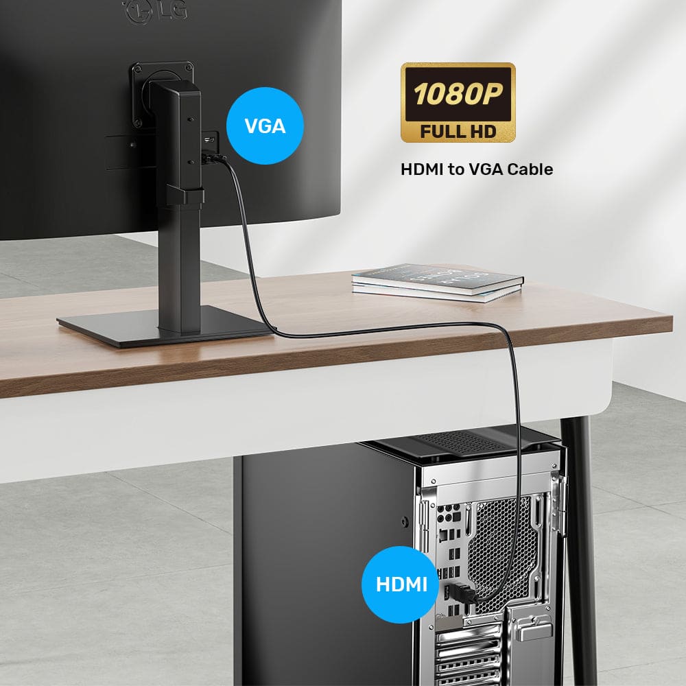 Techie HDMI To VGA Cable 1080P (1.5M)