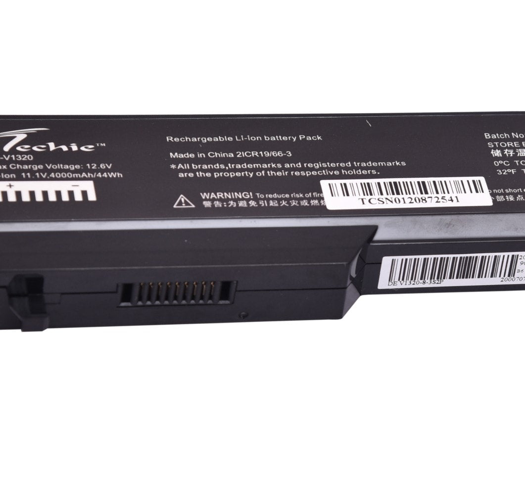 Techie Compatible Battery for Dell V1310 - Vostro 1320, 1510, 1520, 2510 Laptops (4000mAh, 6-Cell)