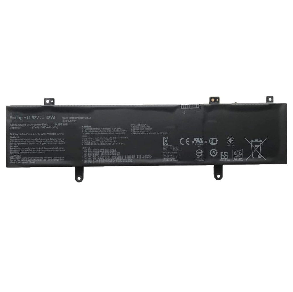 Techie Battery for Asus B31N1632 - Asus VivoBook X405UQ, X405UA, X405UR (2800mAh, 3-Cell)