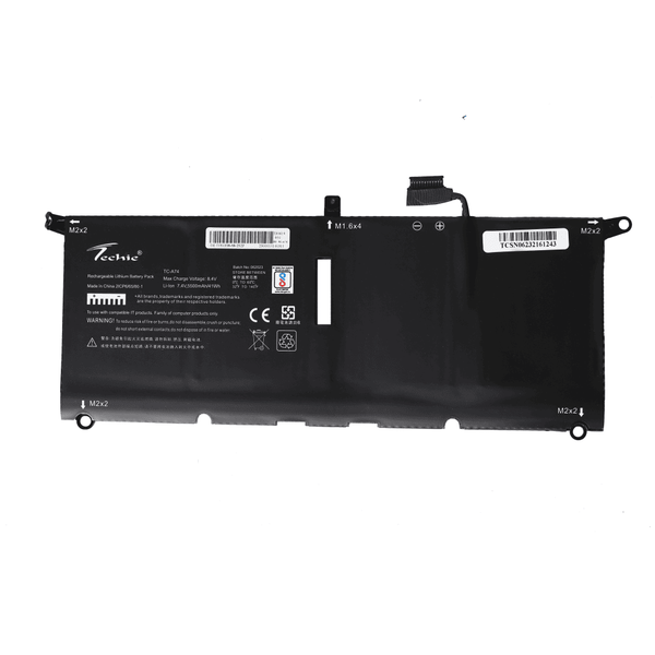 Techie Compatible Battery for Dell XPS13-9370 - XPS 13 2018, 0H754V, G8VCF Laptops (5500mAh, 4-Cell)