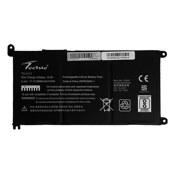 Techie Compatible Battery for Dell YRDD6 - Inspiron 14-5481, 7581 Laptop (3600mAh, 3-Cell)