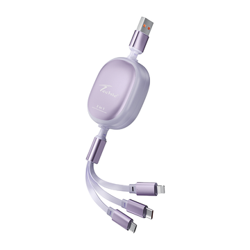 Techie 3-in-1 Retractable Charging Cable (Type-C | Lightning | Micro-USB)