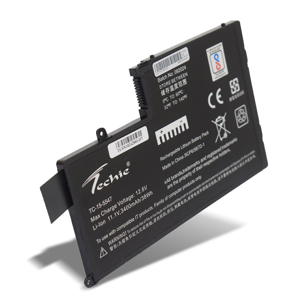 Techie Compatible Battery for Dell 5547 - TRHFF, Inspiron 5548, 5447, Latitude 3450 Laptops (3400mAh, 3-Cell)