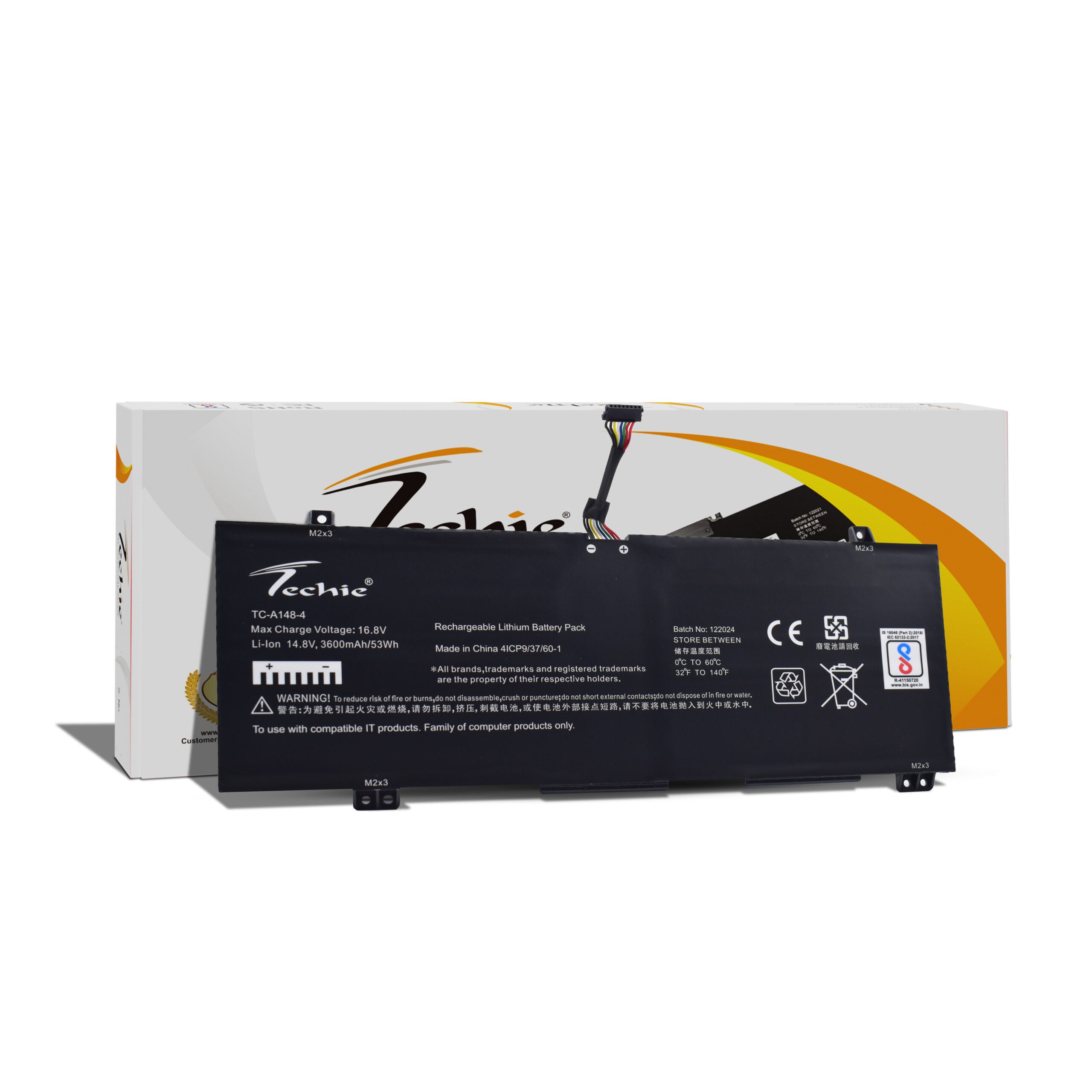 Techie Compatible Battery for Lenovo L18M4PF3 - ideapad C340-14APi, L18C4PF4, L18C4PF3 Laptops (3600mAh, 4-Cell)