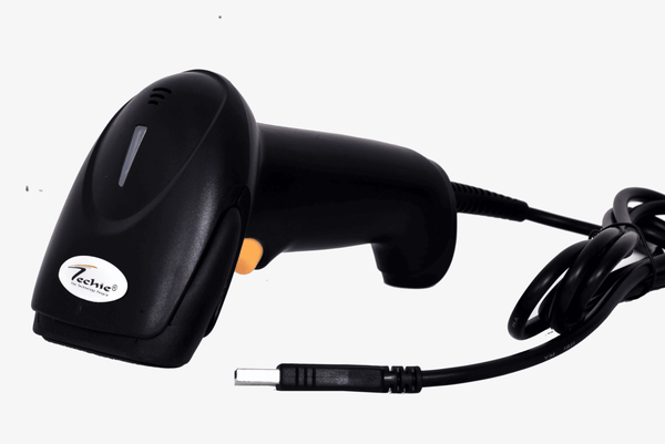 Techie light weight Laser 1D USB wired barcode reader. (TC 1DLS )