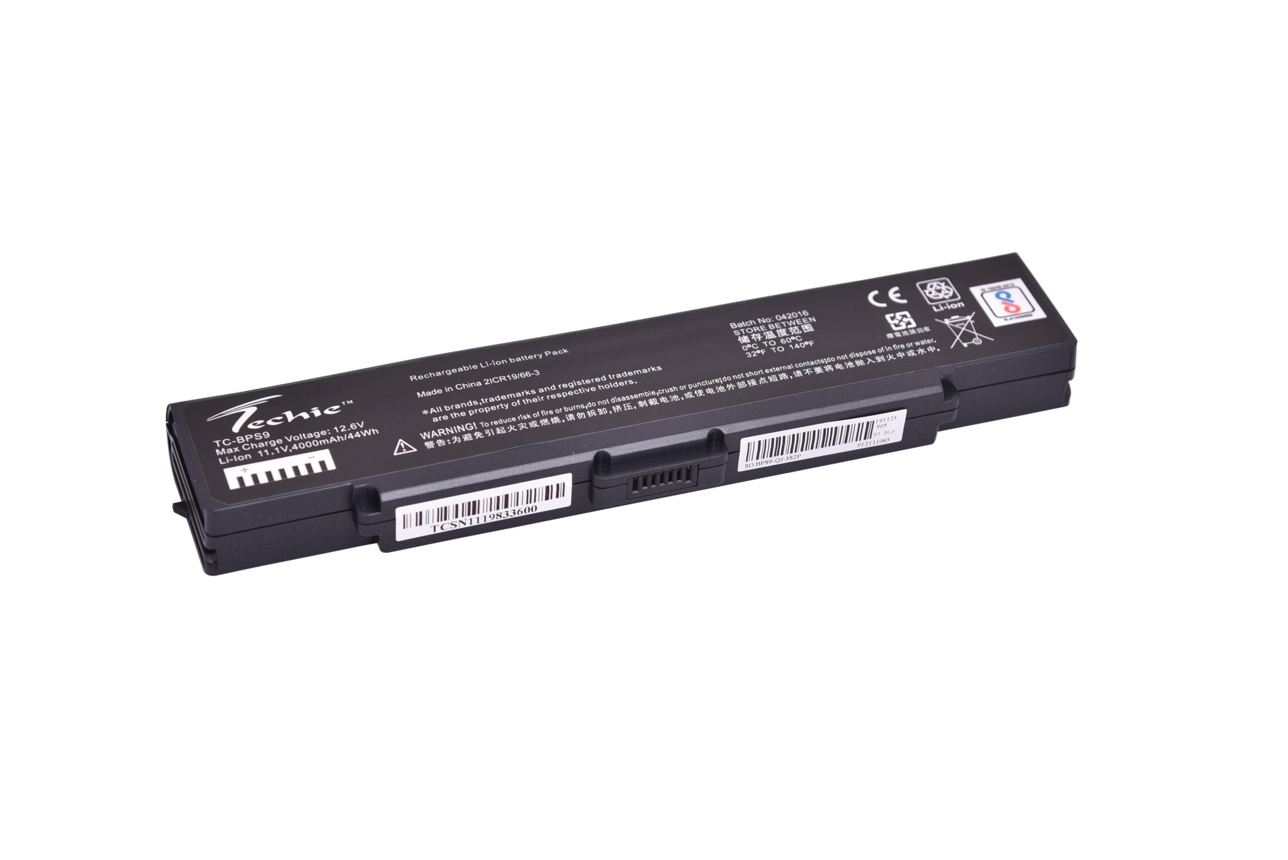 Techie Compatible Battery for Sony BPS9 - VGP-BPS9, VGP-BPS9A/B, VGP-BPS10 Laptops (4000mAh, 6-Cell) BPS9B Battery