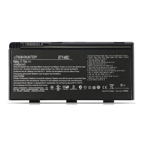 Techie Battery for MSI BTY-M6D - MSI ERAZER X6813, X7829, X7829 Laptops (6600mAh, 9-Cell)